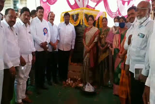 minister-sabitha-indra-reddy-foundation-stone-to-kgbv-additional-class-rooms