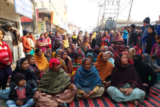 People protested against demand for clean water in yamunanagar