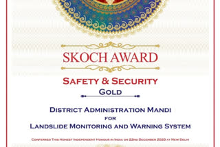 Mandi district administration received the prestigious Scotch Award