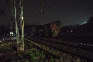 Bogie of goods train overturned near Adityapur railway station