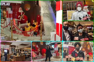 Beautifully decorated Ambience Mall special preparations in restaurants too due to Christmas