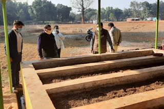 Surguja Collector Sanjeev Kumar Jha inspected Paddy Procurement Center, Dabri and Gothans