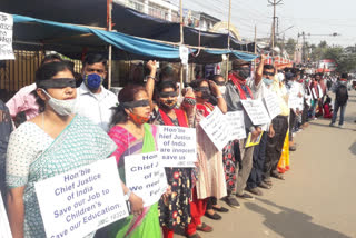 Tripura teachers protest