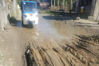 poor road condition of dhemaji town