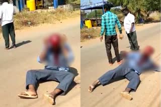 Wife beaten her husband with a beer bottle in Hubli