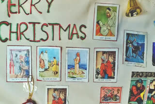 Rajat Mukherjee celebrated christmas with postage stamps in deoghar