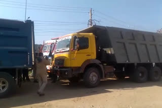 nathdwara police action, illegal gravel mining