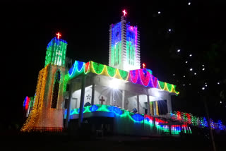 Zaheerabad Church in all its splendor for christmas