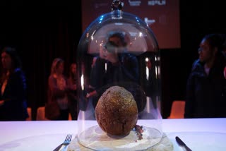 An Australian company has lifted the glass cloche on a meatball made of lab-grown cultured meat using the genetic sequence from the long-extinct mastodon. The high-tech treat isn't available to eat yet - the startup says it is meant to fire up public debate about cultivated meat.