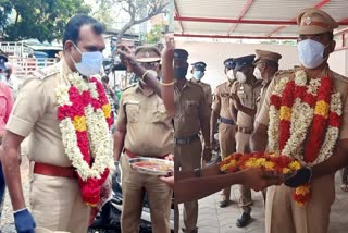 Enthusiastic welcome to the police inspector who won the corona