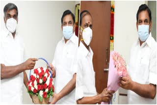 newly appointed admk party executive meets tn cm edapdani palanisamy