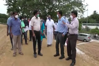 karunkuzhi Lake Civil Works - District Collector Inspection