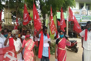 tanjore cpi protest against electric board  