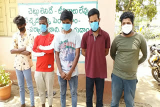 police arrest five young men, godavarikhani theft   