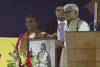 President Droupadi Murmu at Visva Bharati ETV Bharat