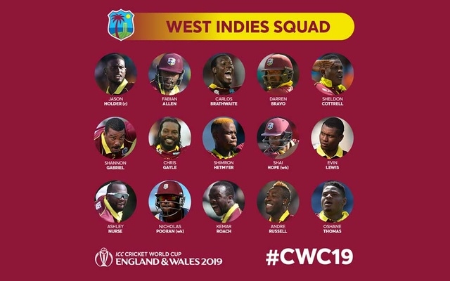 Gayle named vice captain of West Indies for World Cup