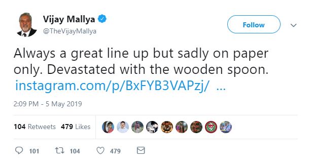 Vijay Mallya, RCB, IPL 2019