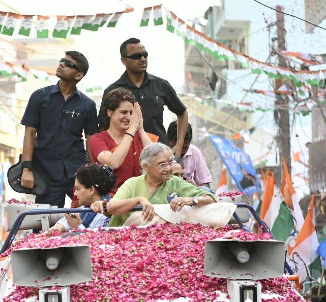 road show of priyanka gandhi