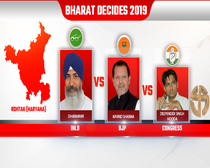 Deepender Singh Hooda (Congress) vs Arvind Sharma (BJP) vs Dharamvir (INLD)