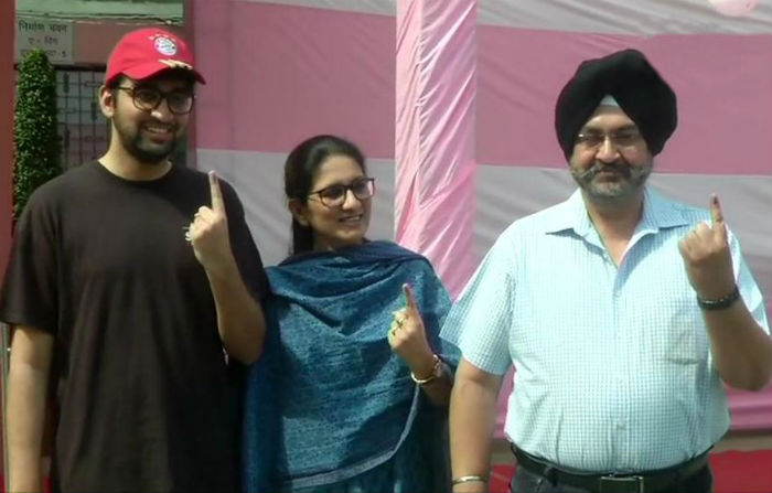 bs dhanoa after voting in delhi