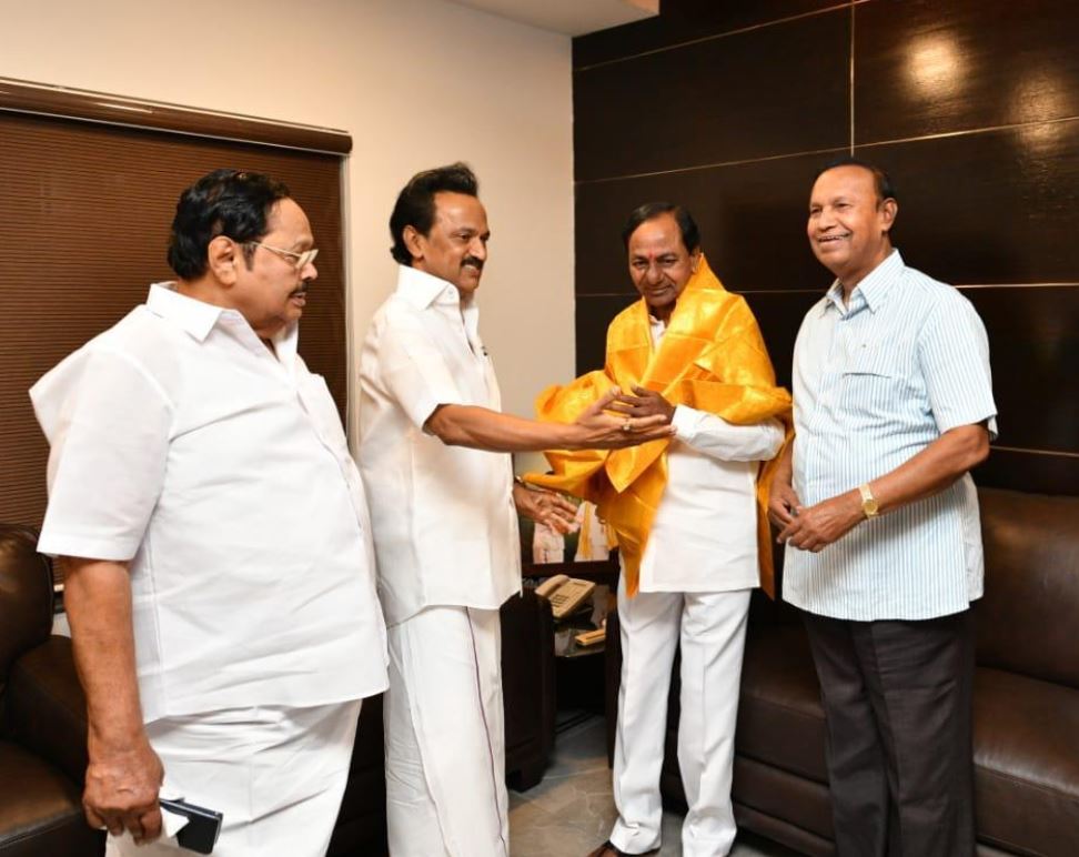 Finally, TRS Chief meets MK Stalin in Chennai