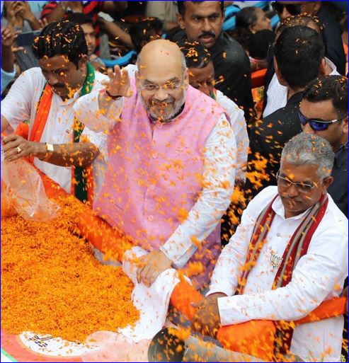 amit shahs road show etvbharat