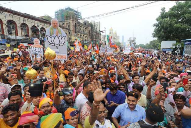 road show bjp amit shah etvbharat