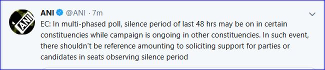 election commission on silence period