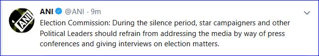 election commission on silence period