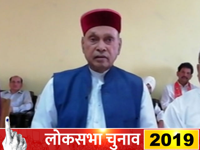 press conference of ex cm shanta kumar dhumal in bilaspur