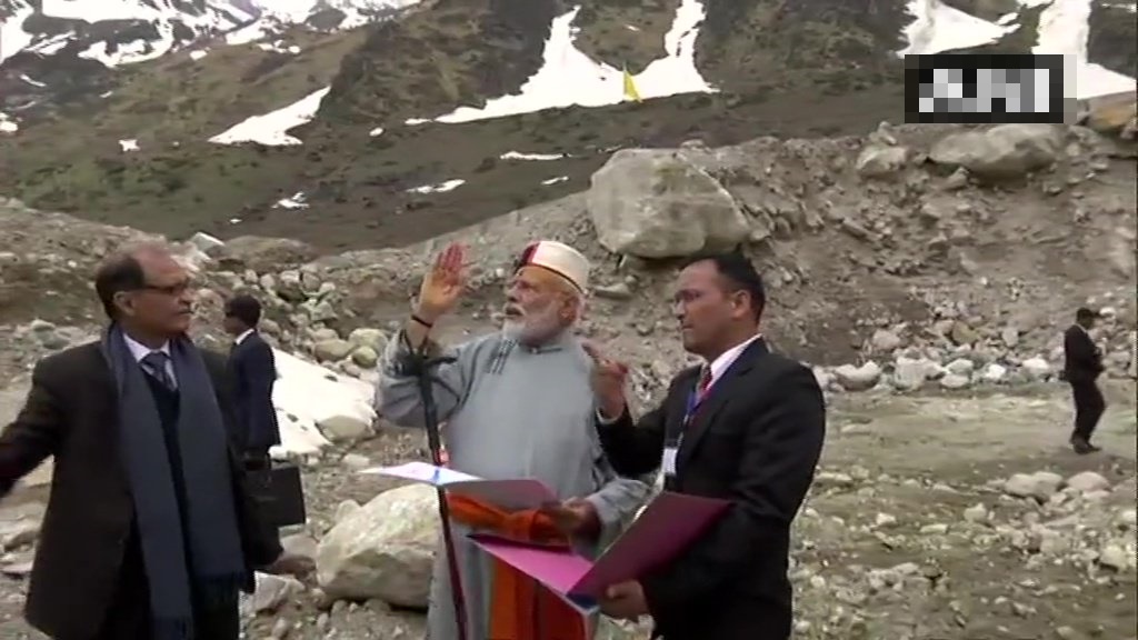 Prime Minister Narendra Modi reviews redevelopment projects in Kedarnath.