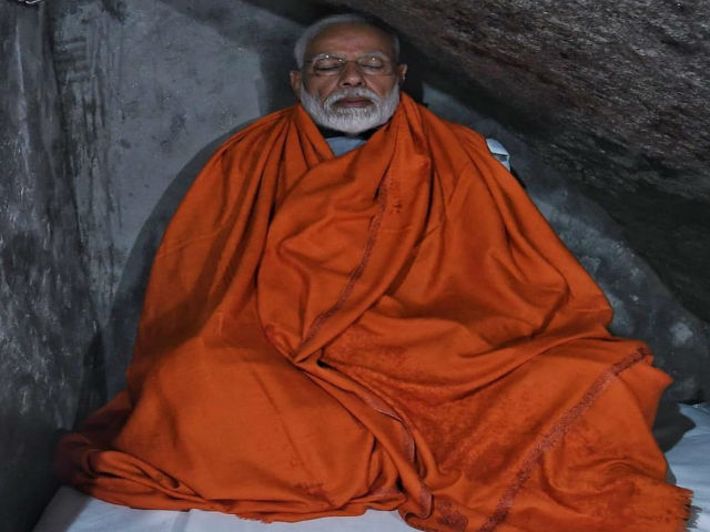 PM came out from cave after meditation