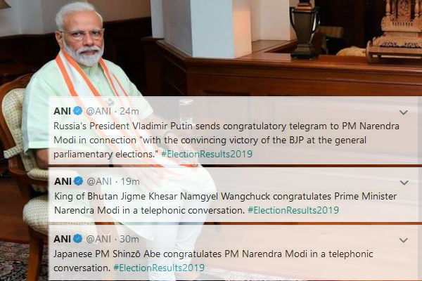 congratulations to modi