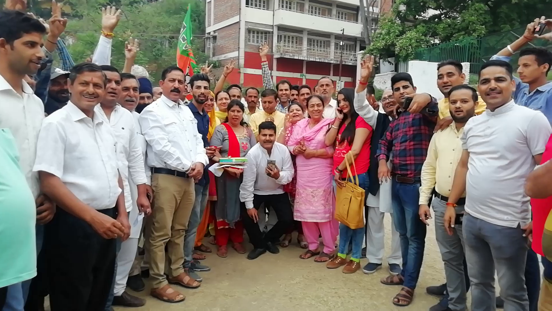 BJP workers celebration after BJP victory