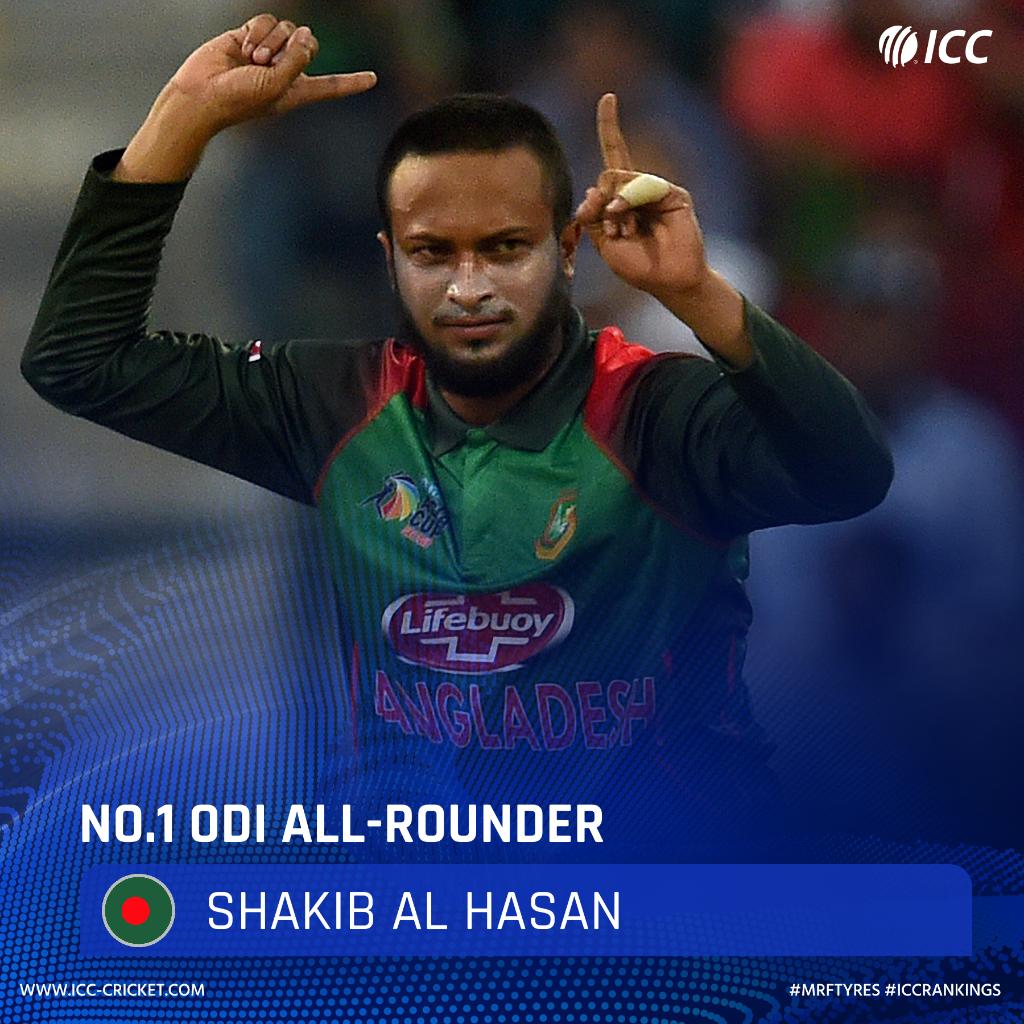 Shakib Al Hasan  ICC ODI all-rounders  Rashid Khan  ഷക്കിബ് അൽ ഹസൻ  ഐസിസി  ഓൾറൗണ്ടർ