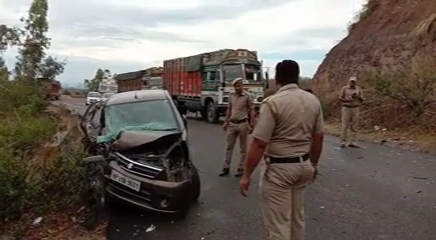 road accident in nh-205 in bilaspur