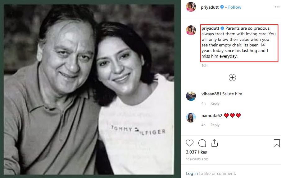 priya dutt shares post