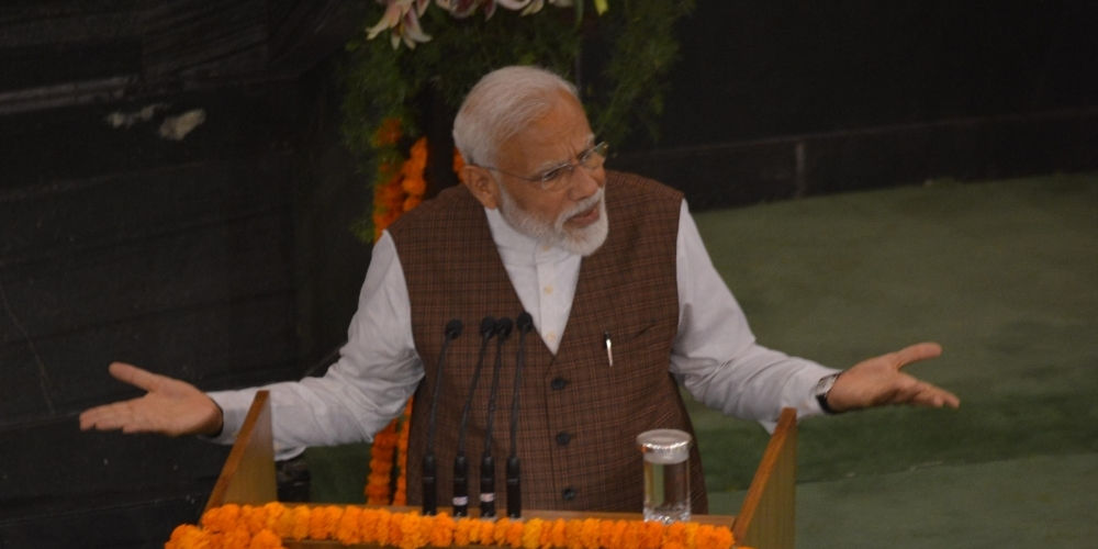 PM Modi addressing at Central Hall