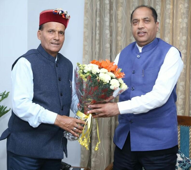 ramswaroop sharma met CM jairam