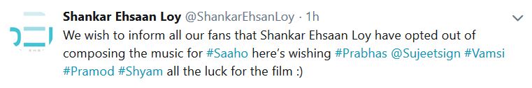 tweet for saaho