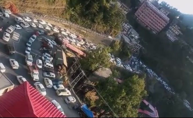 traffic jam in shimla