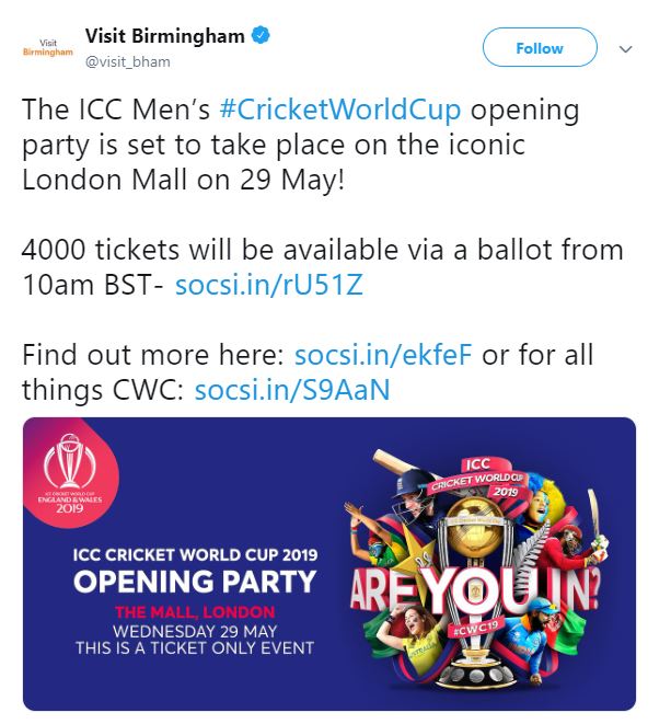 ICC Cricket World Cup 2019 Opening ceremony announced