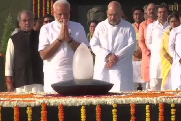 modi at atal samadhi etv bharat