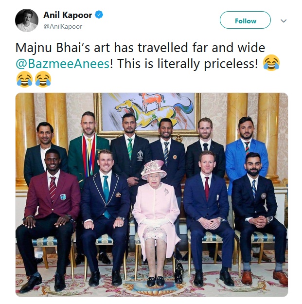 Anil Kapoor share hillarious meme on virat kohali group photo