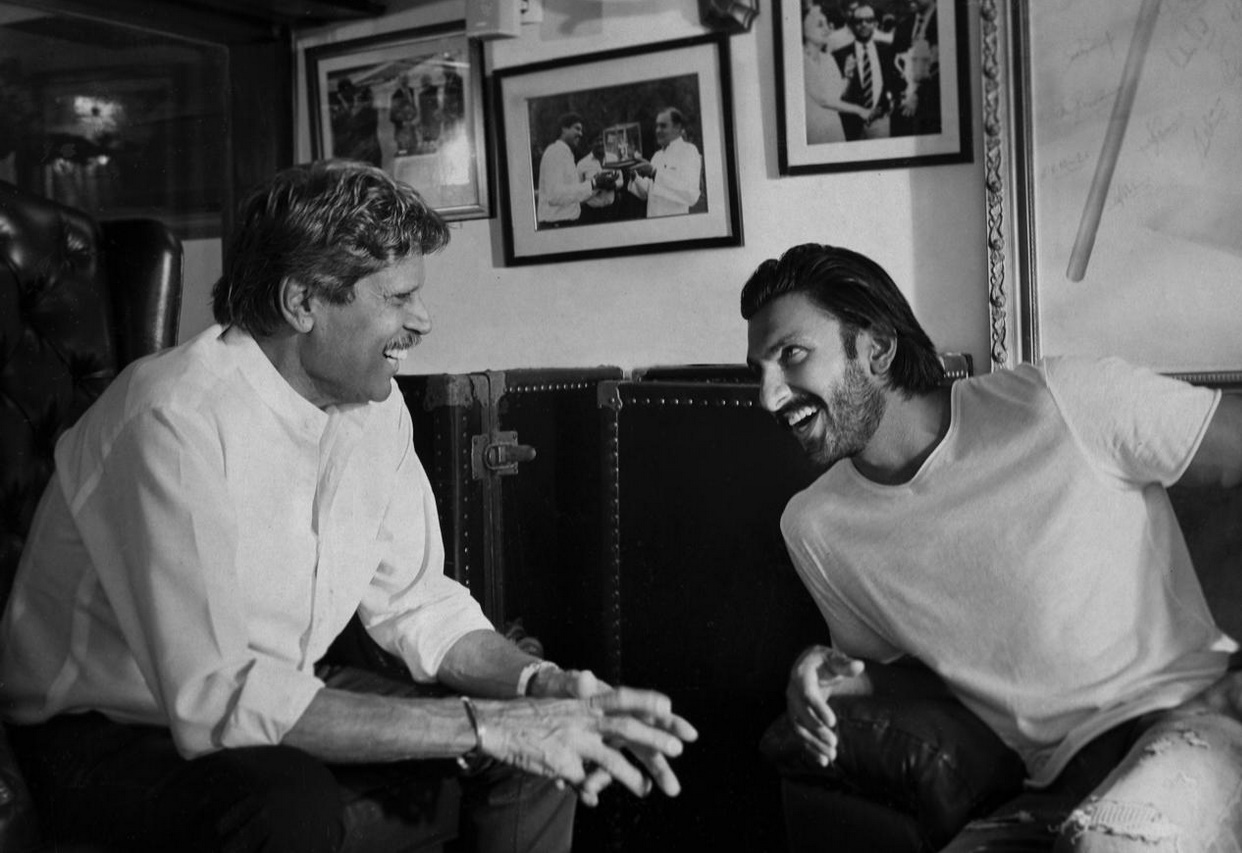 Ranveer Sing with Kapil dev