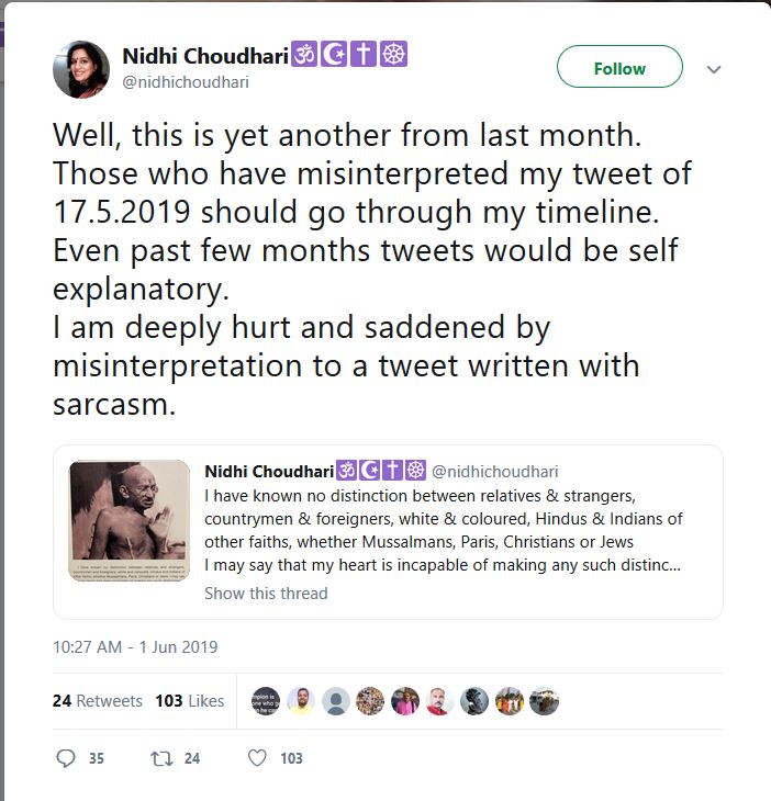 anti gandhi TWEETs