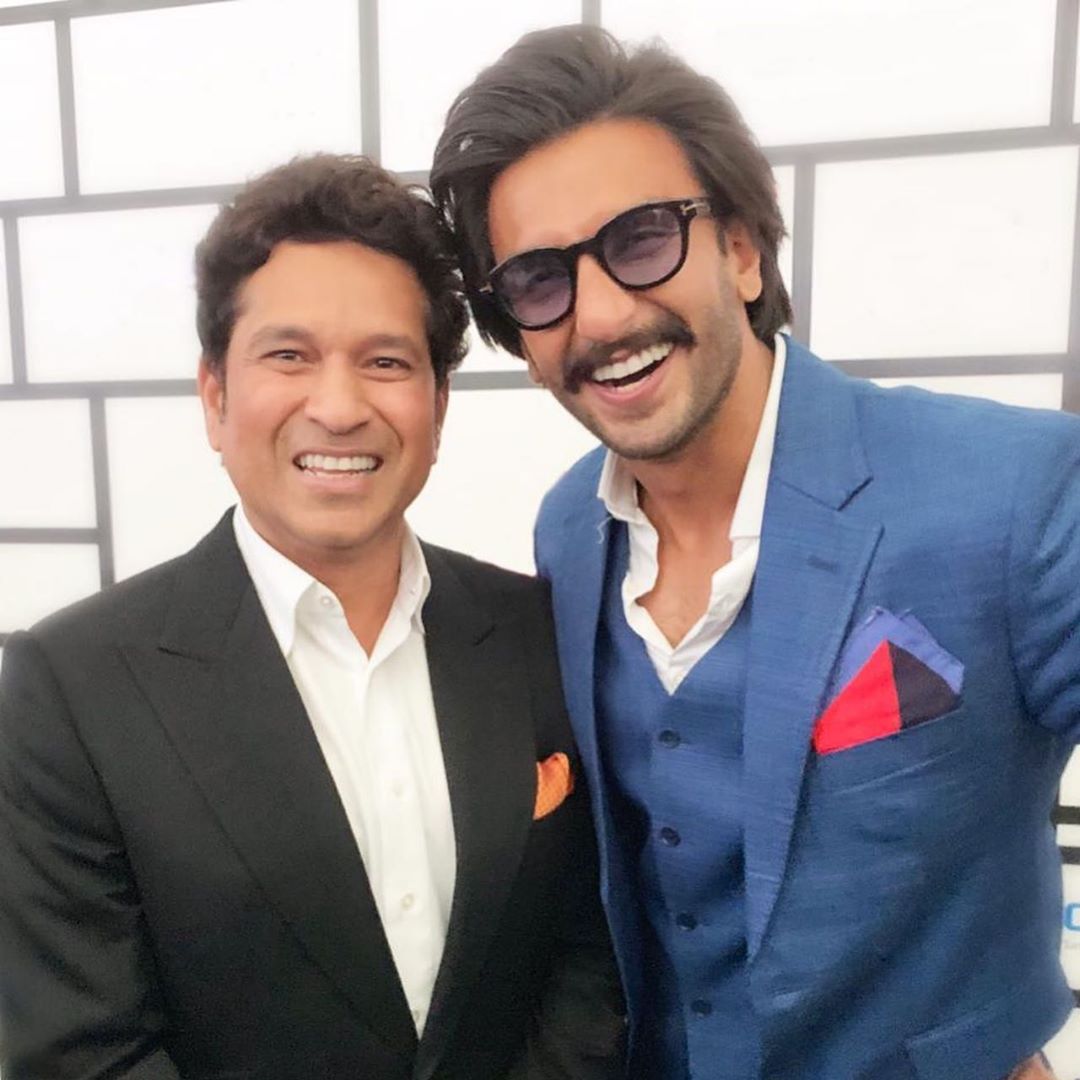 Ranveer singh share photos with sachin Tendulkar and Sir Vivian Richards