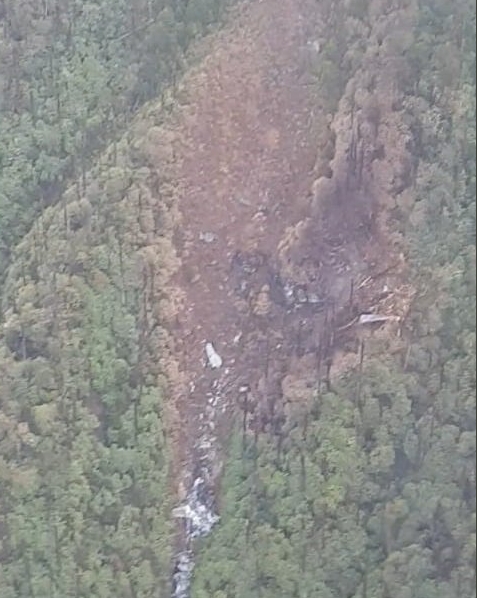 wreckage of missing air craft, arunachal pradesh