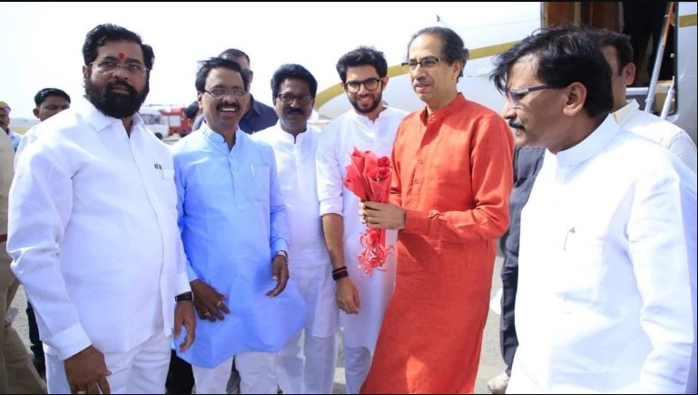 Shiv Sena chief Uddhav Thackeray reached Ayodhya on Sunday