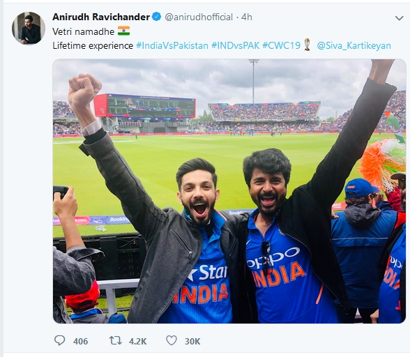 anirudh  sivakarthikeyan  cricket  world cup